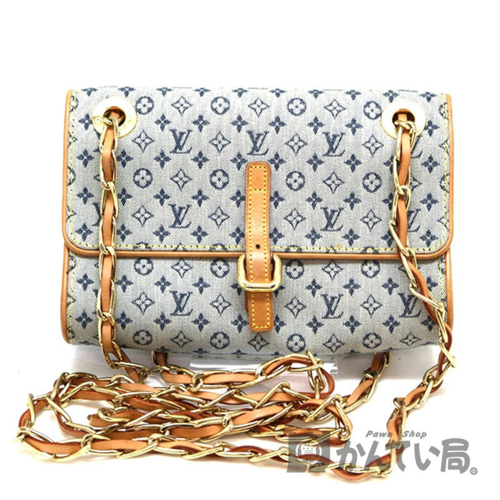 LOUIS VUITTON Camille Monogram Canvas Leather Blue LV Shoulder Bag